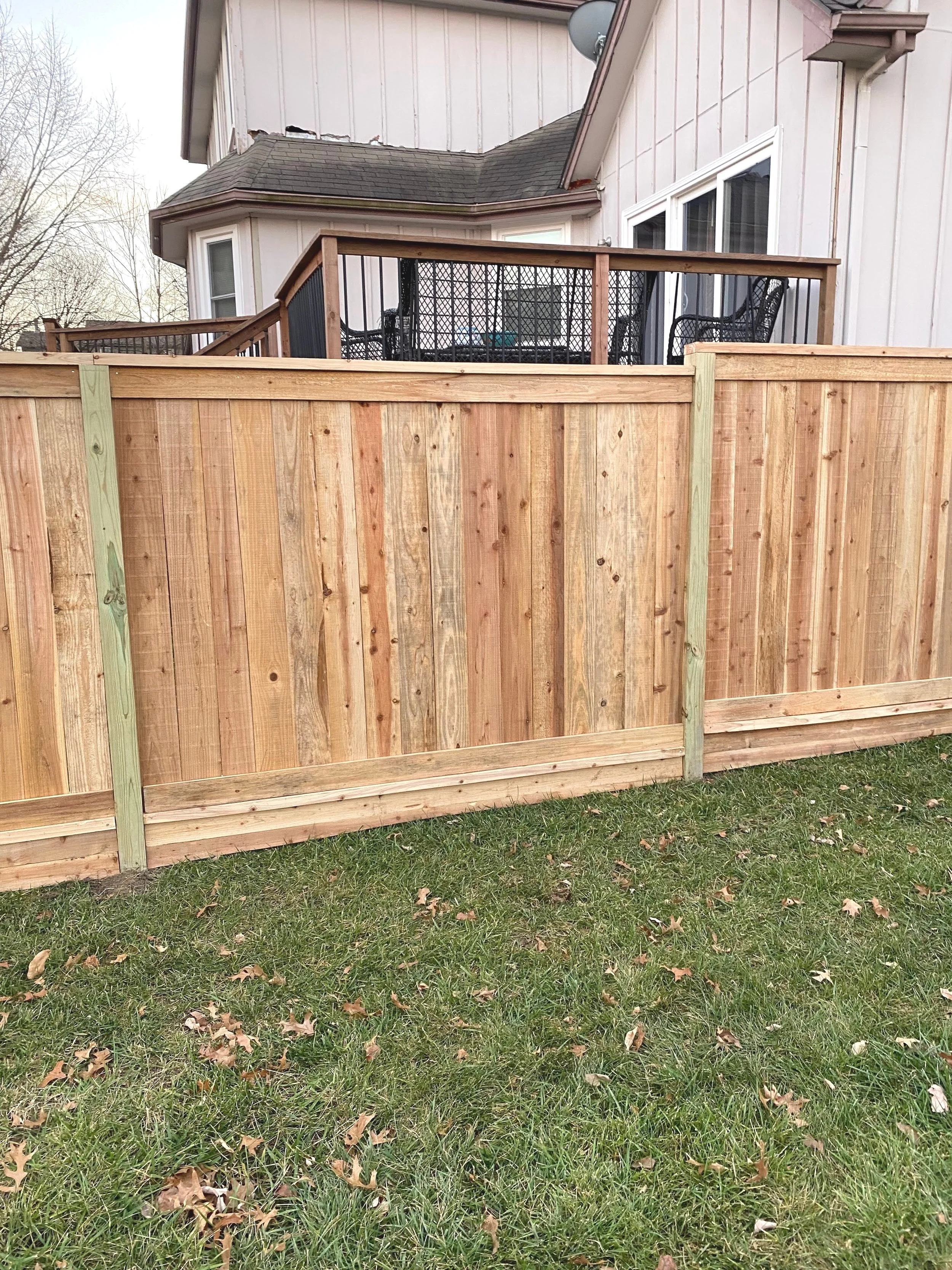 Wrought iron fence installation