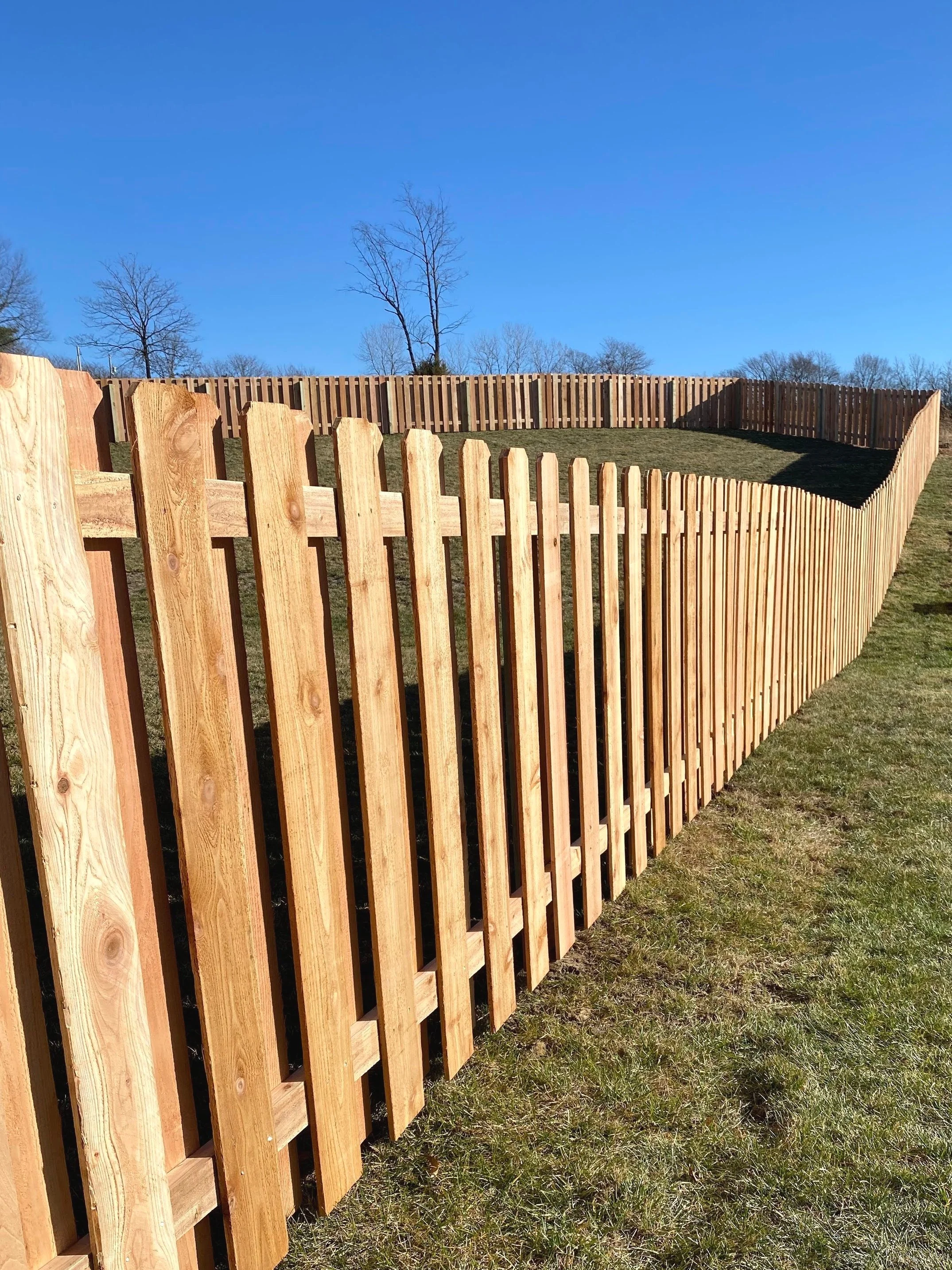 Spaced picket fence for front yard