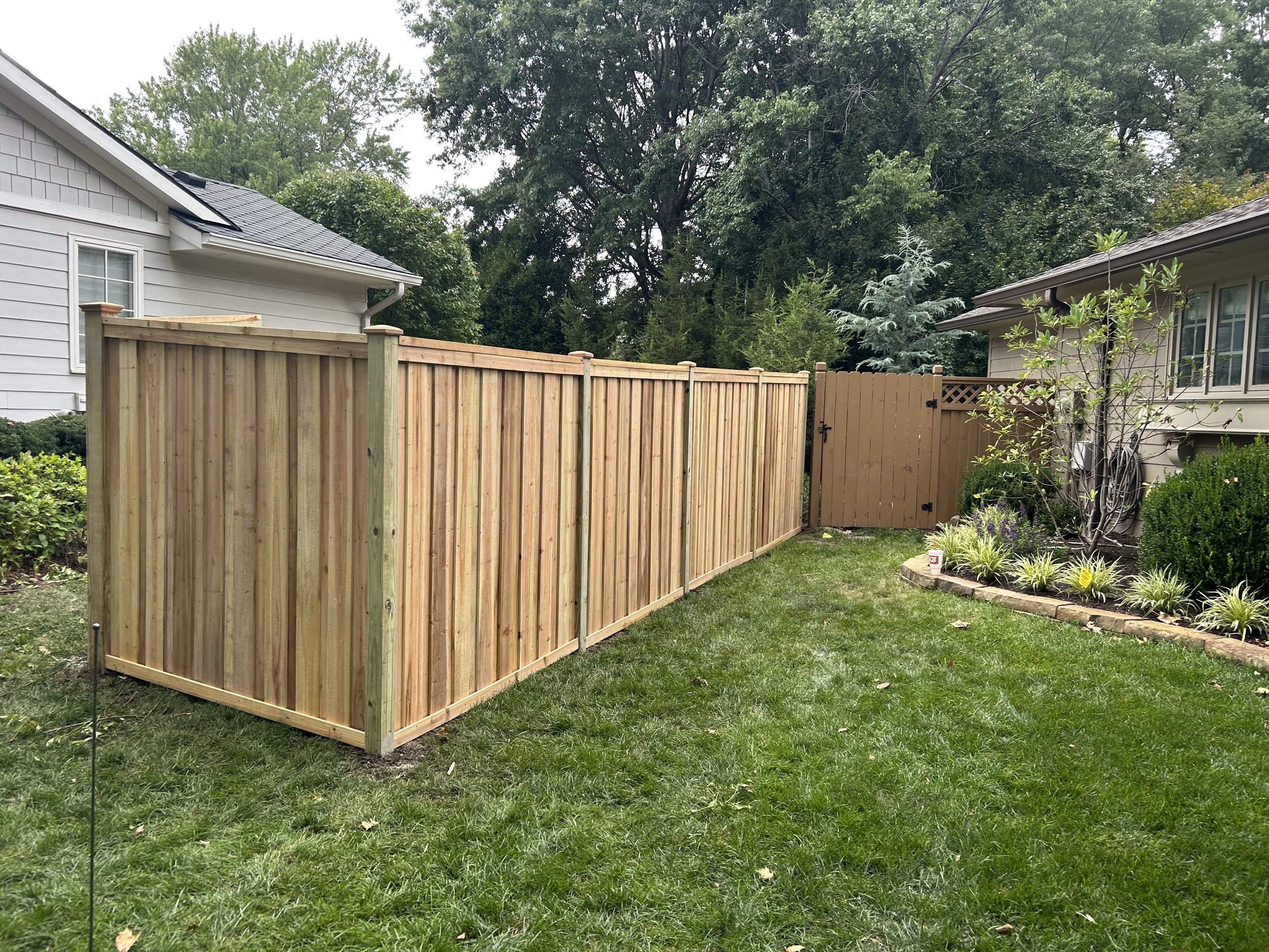 Specialty fence installed by Integrity Construction KC